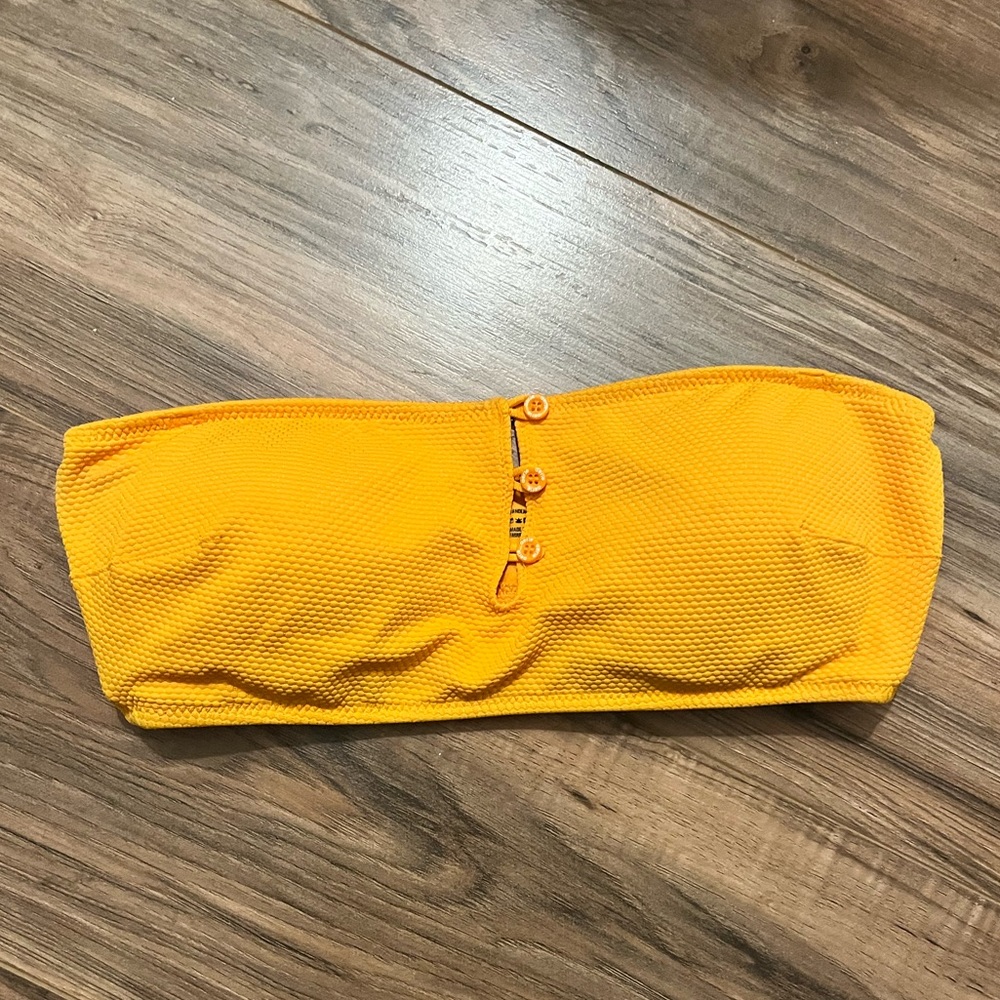 Aerie bandeau bikini top! Golden yellow